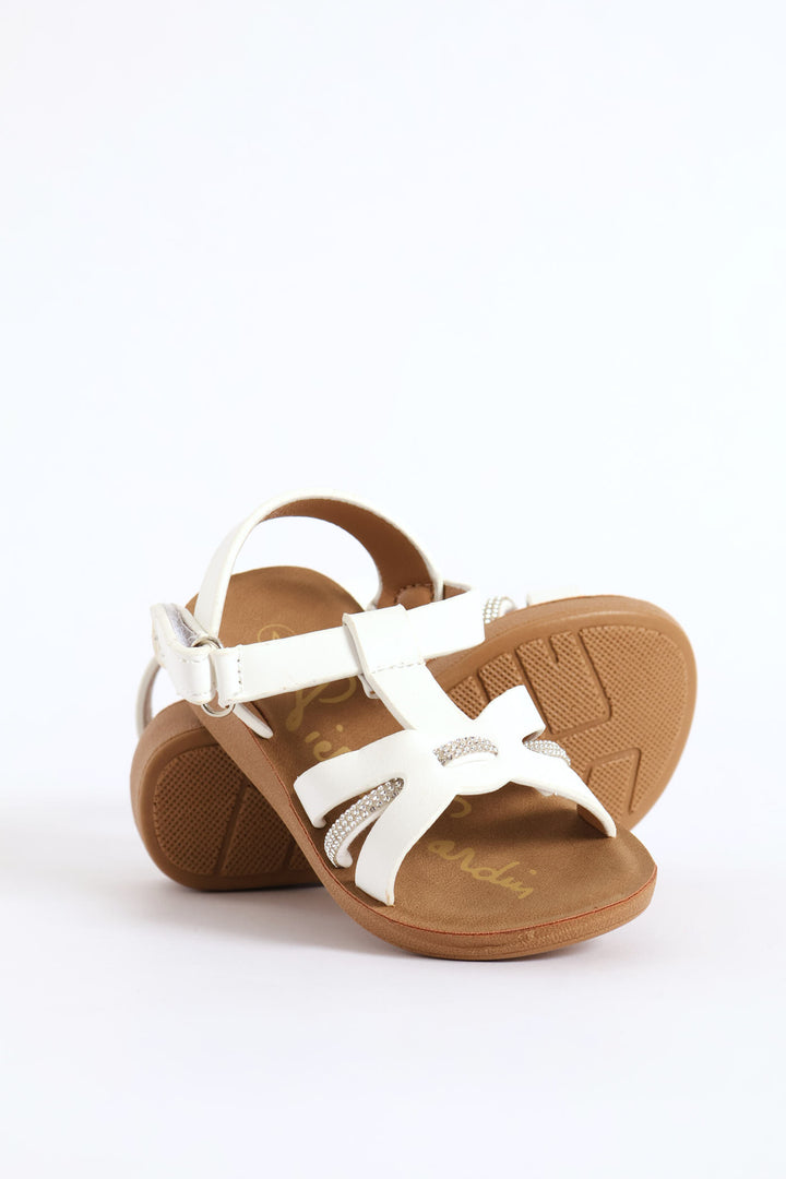 Pre-Girls Comfort Sandal - White
