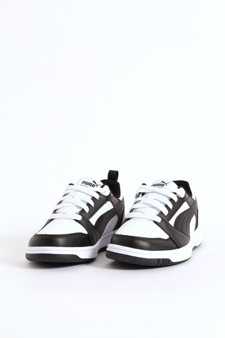 Pre-Boys Rebound V6 Lo Sneaker - Black/White