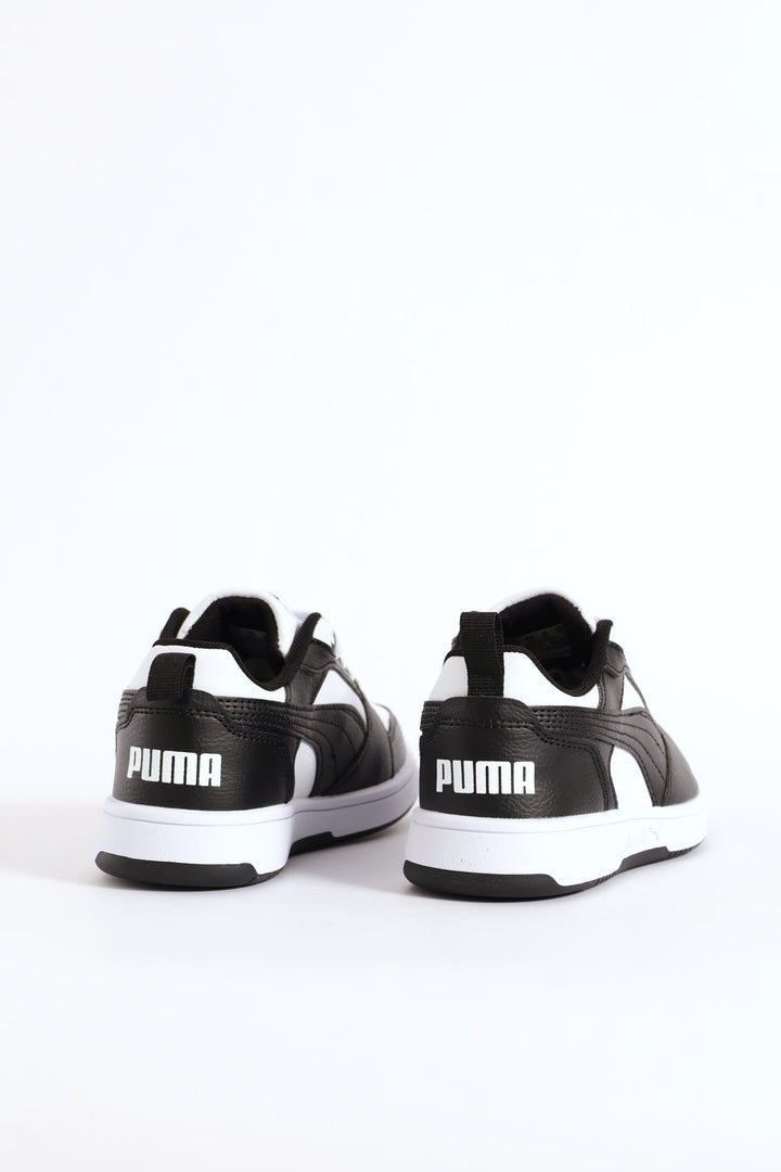 Pre-Boys Rebound V6 Lo Sneaker - Black/White