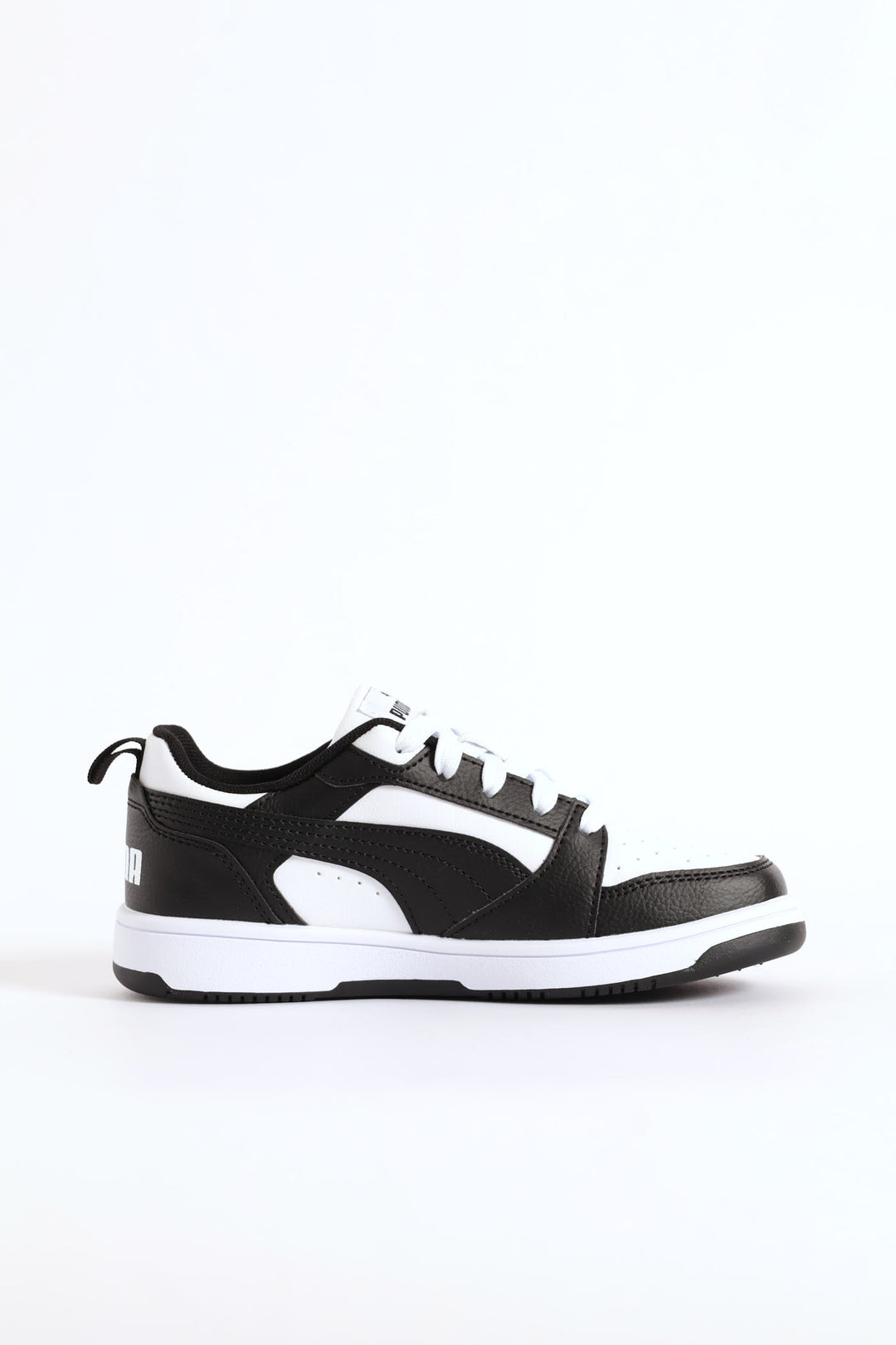 Pre-Boys Rebound V6 Lo Sneaker - Black/White