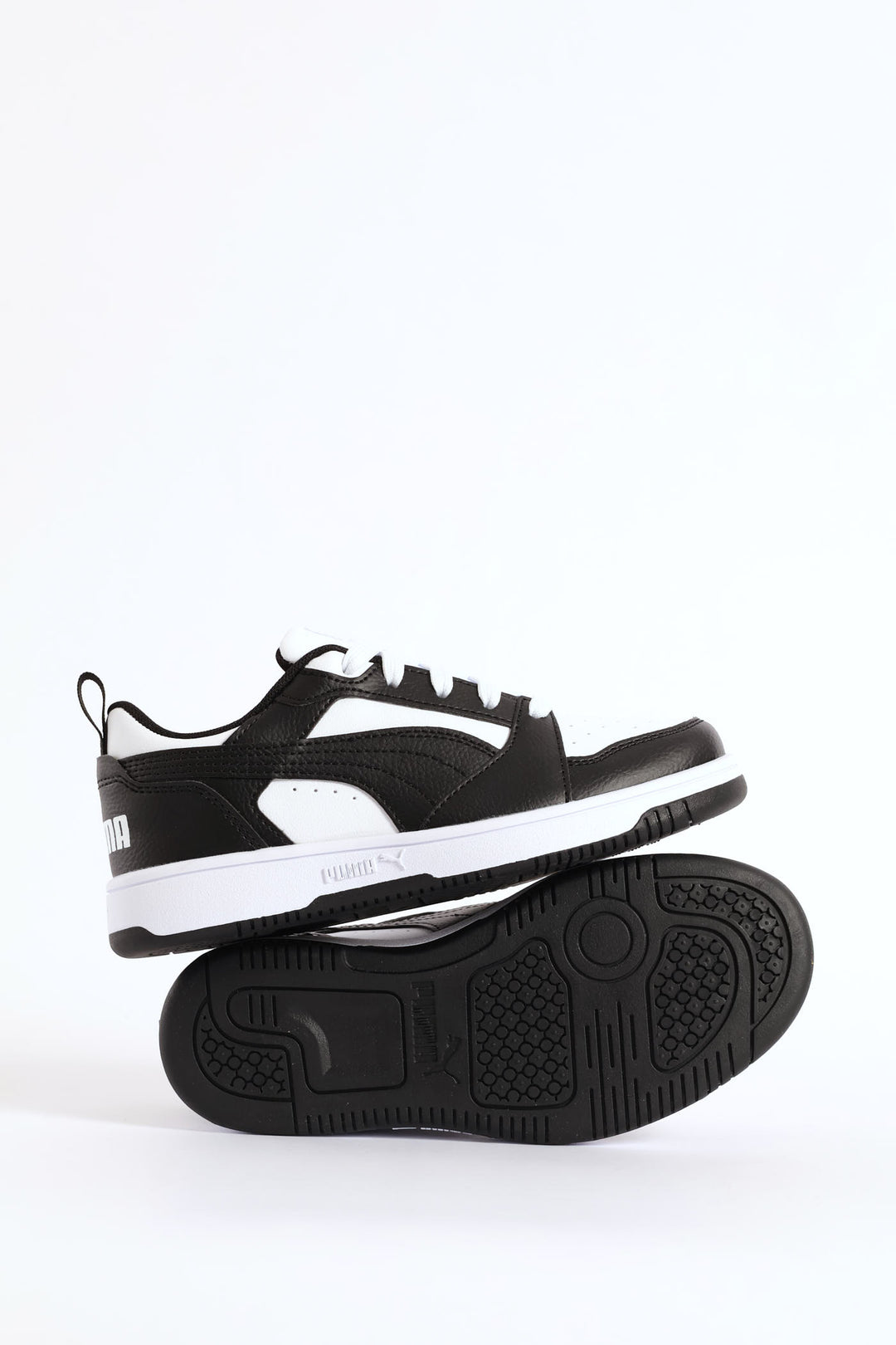Pre-Boys Rebound V6 Lo Sneaker - Black/White