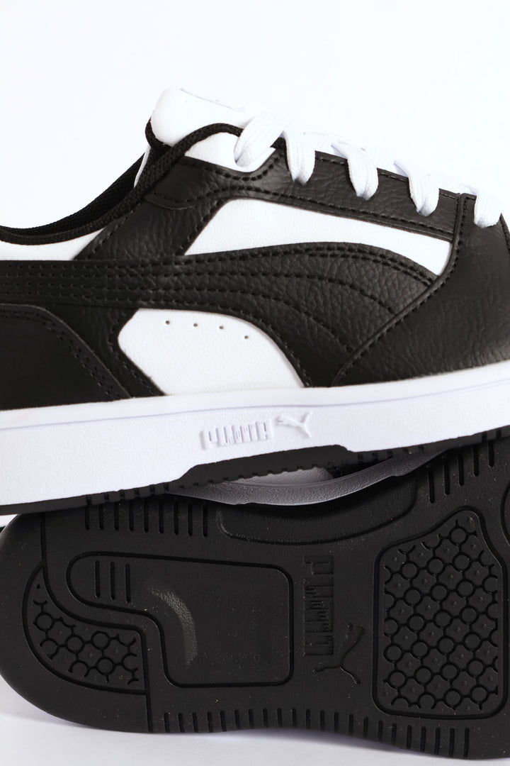 Pre-Boys Rebound V6 Lo Sneaker - Black/White