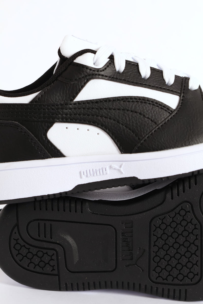 Pre-Boys Rebound V6 Lo Sneaker - Black/White