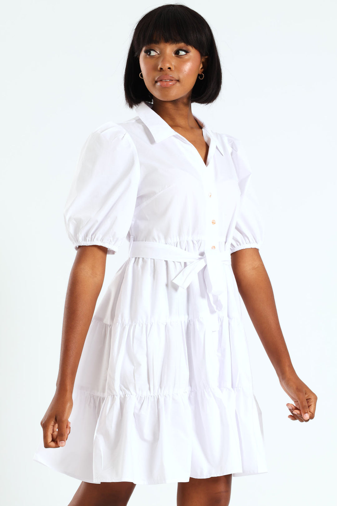 ladies white shirt dress Gauze for Tall Women in Bright L / Extra Tall / Bright White Longer than hip White Shirt Dresses For Women: