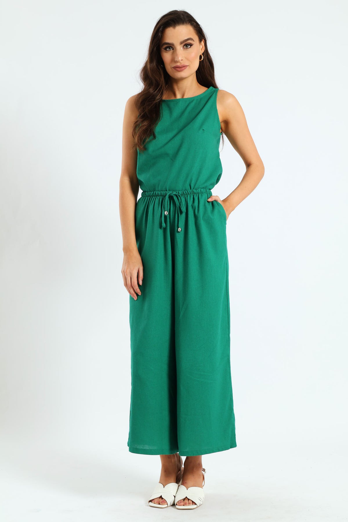 Ladies Pull On Drapey Capri Pants - Meadow Green – Edgars