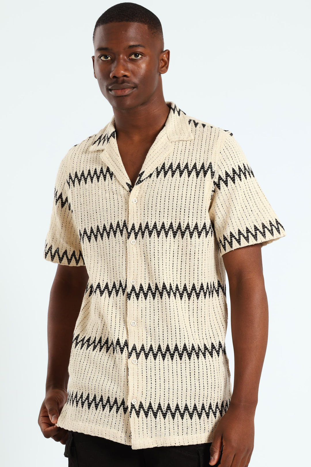 Crochet Knit Shirt - Off White