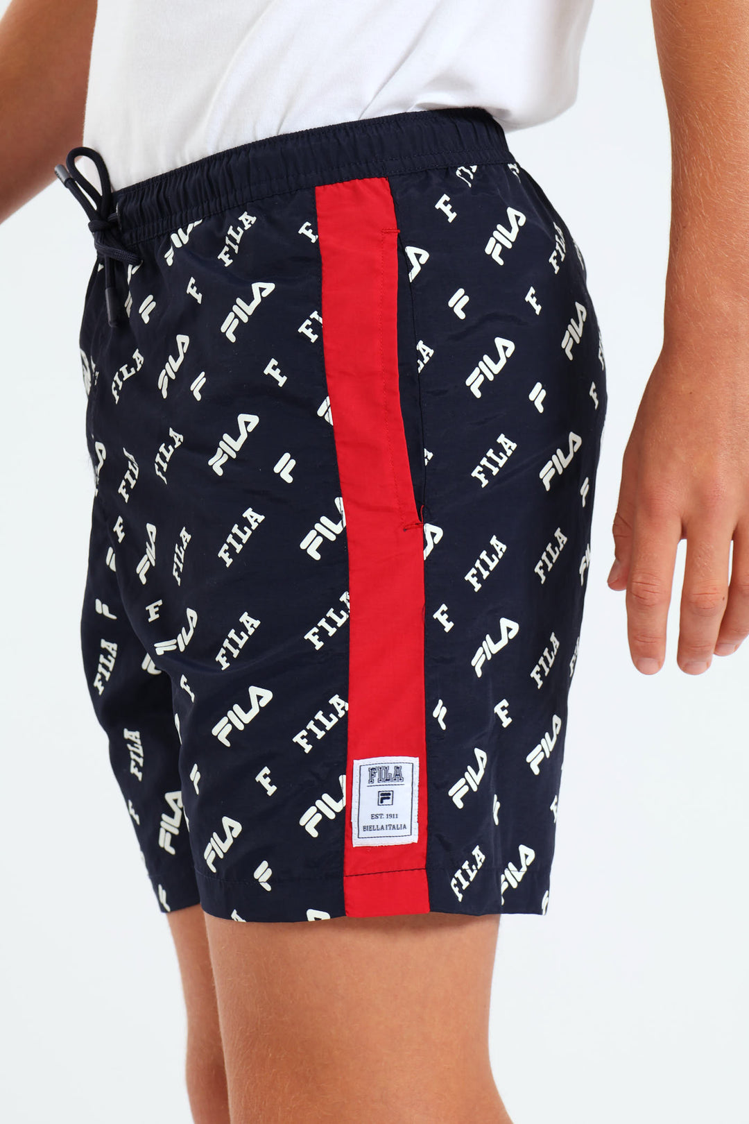 Boys Nylon Print Shorts - Blue