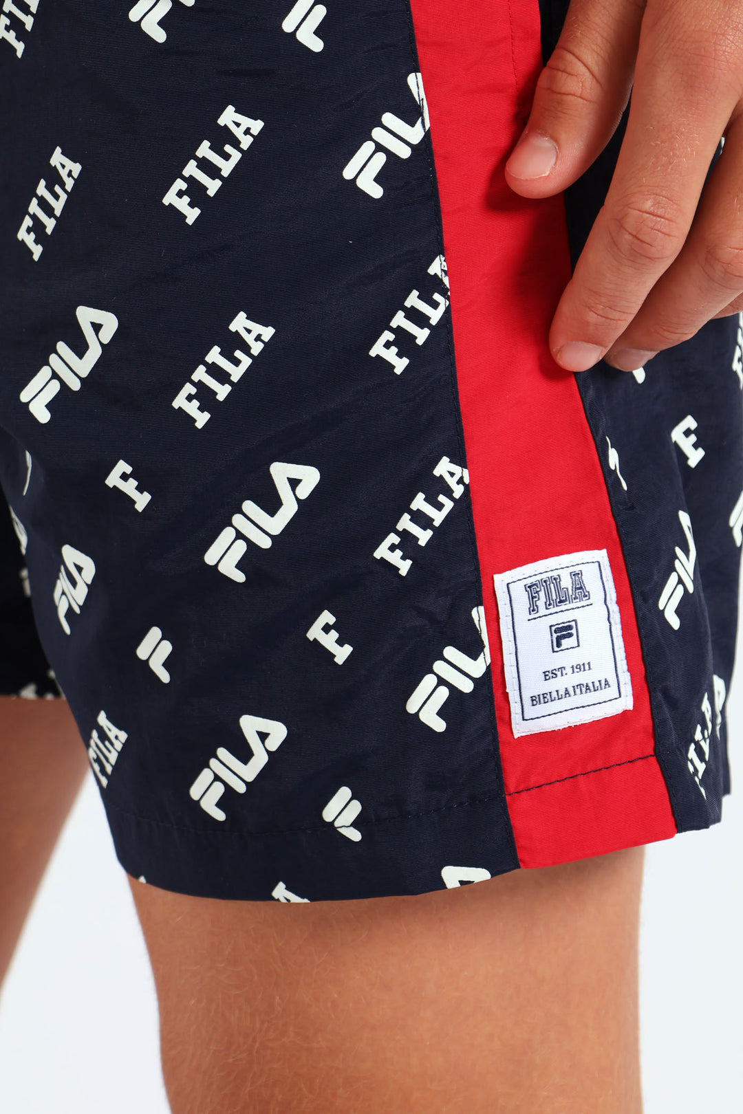 Boys Nylon Print Shorts - Blue