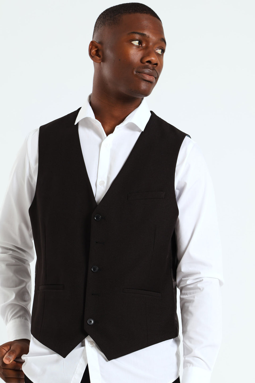 Mens Slim Essential Suit Waistcoat Black – Edgars