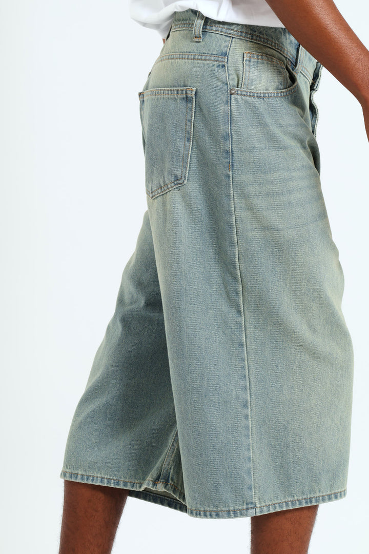 Baggy Denim Short - Light Wash