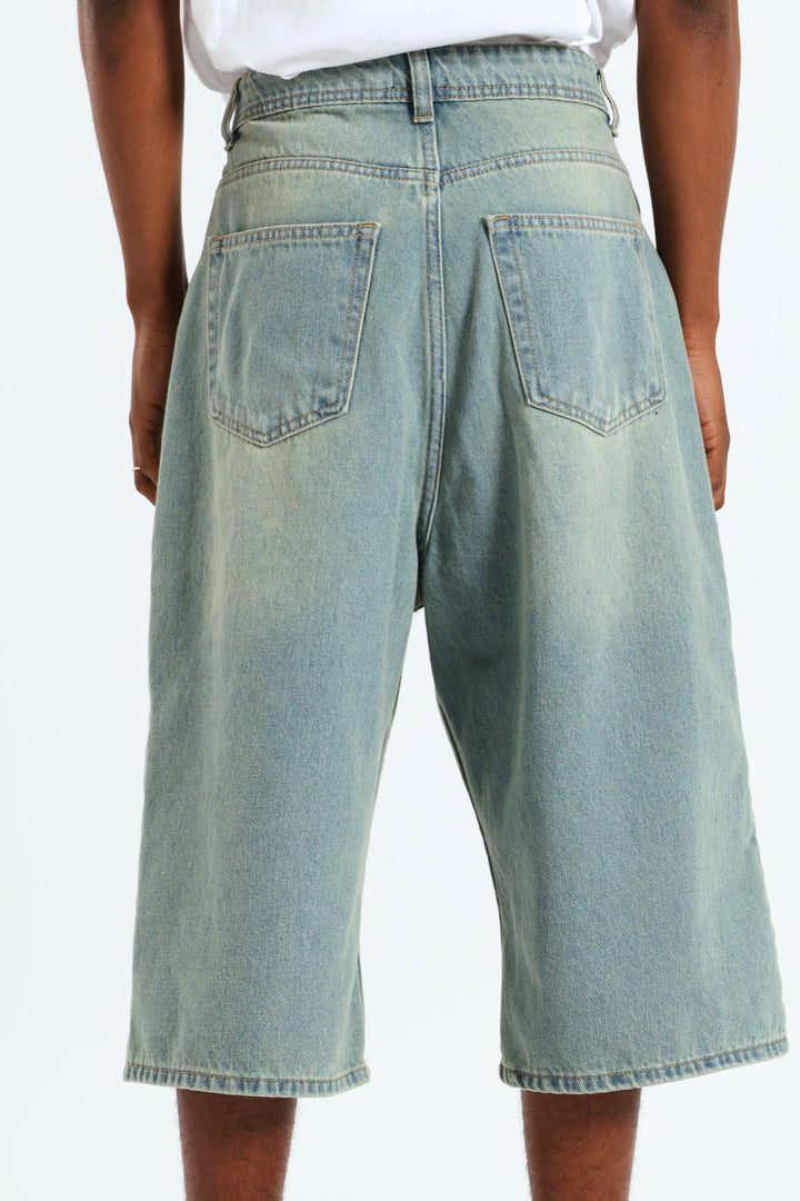 Baggy Denim Short - Light Wash