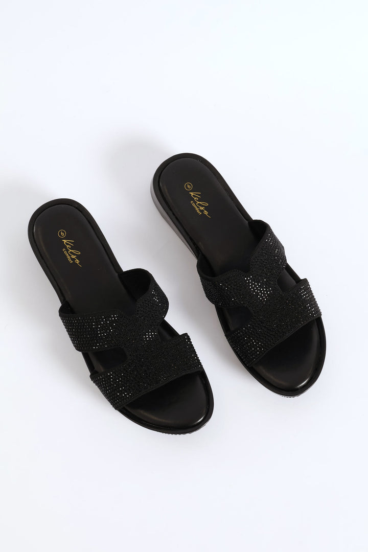 H-Mule Sandal On Comfort Outsole - Black