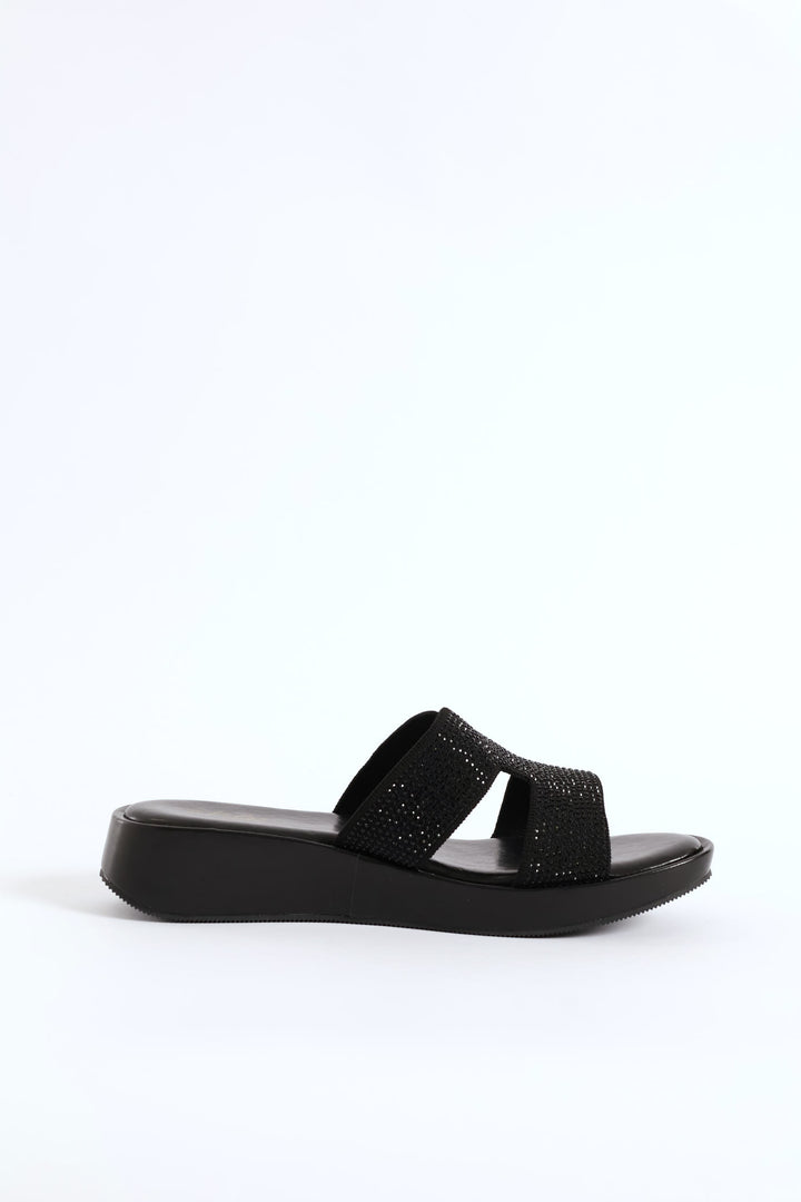 H-Mule Sandal On Comfort Outsole - Black