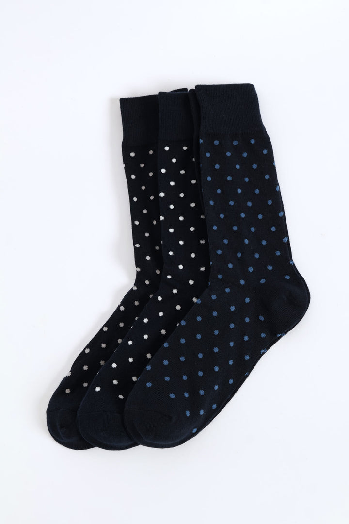 3 Pack Fashion Anklet Sock - Dark Blue
