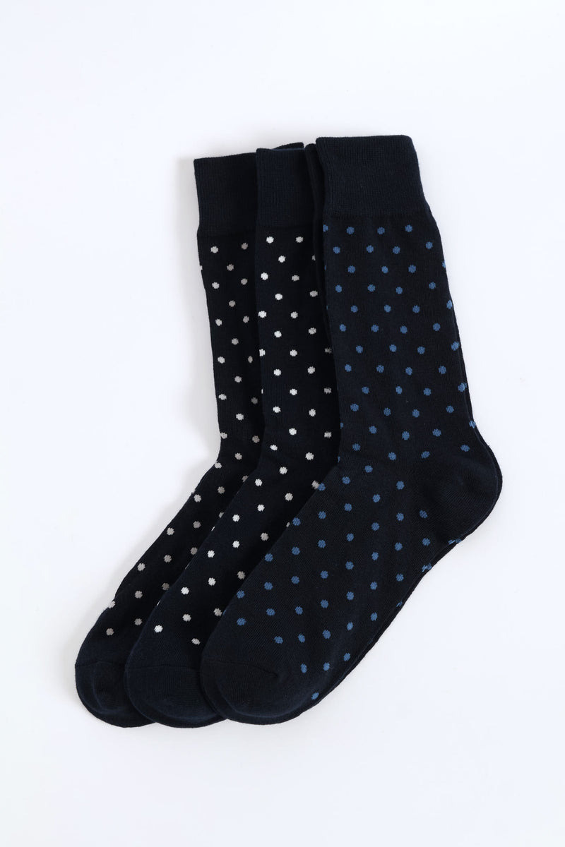 3 Pack Fashion Anklet Sock - Dark Blue