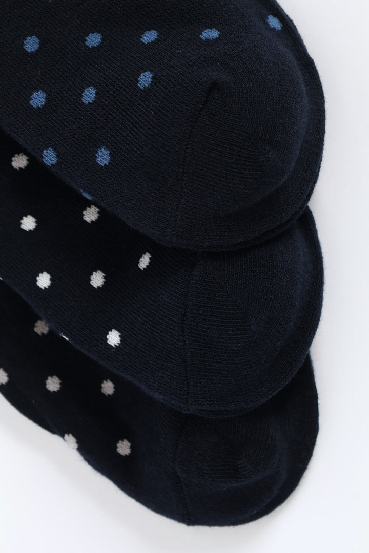 3 Pack Fashion Anklet Sock - Dark Blue