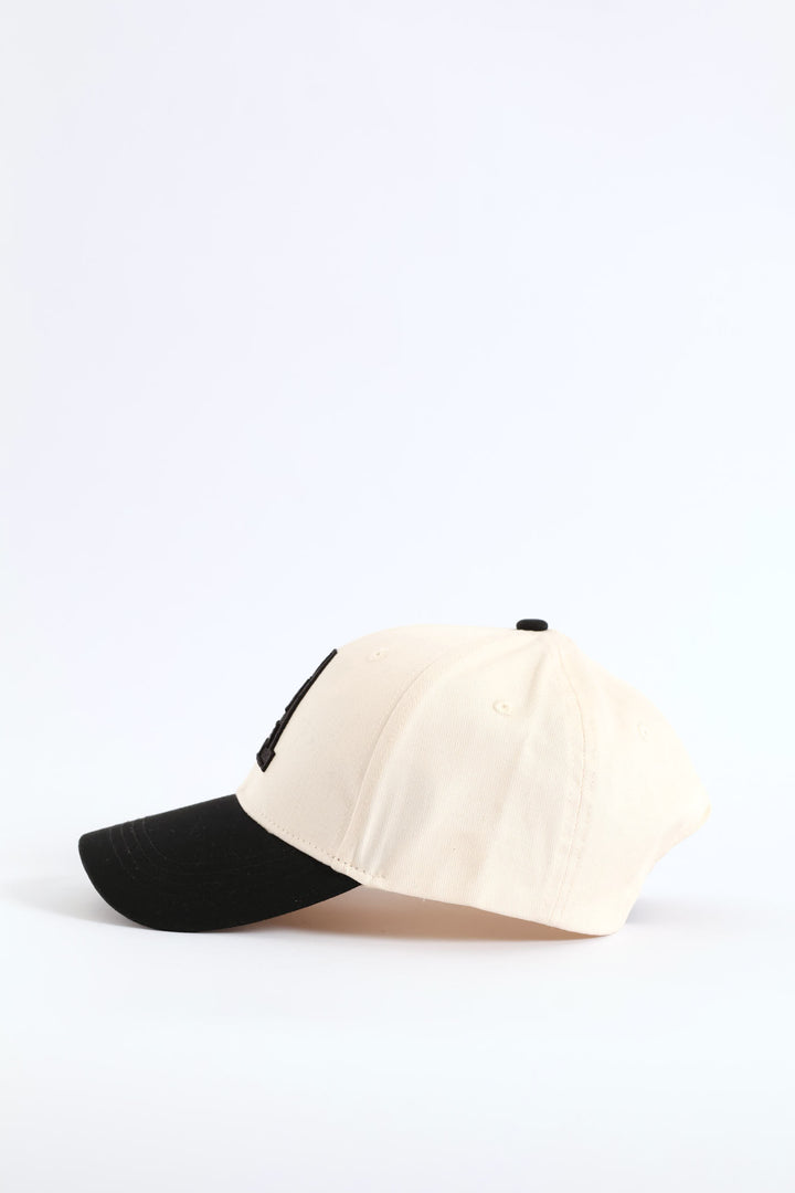 Colour Block Cap - Black/Beige