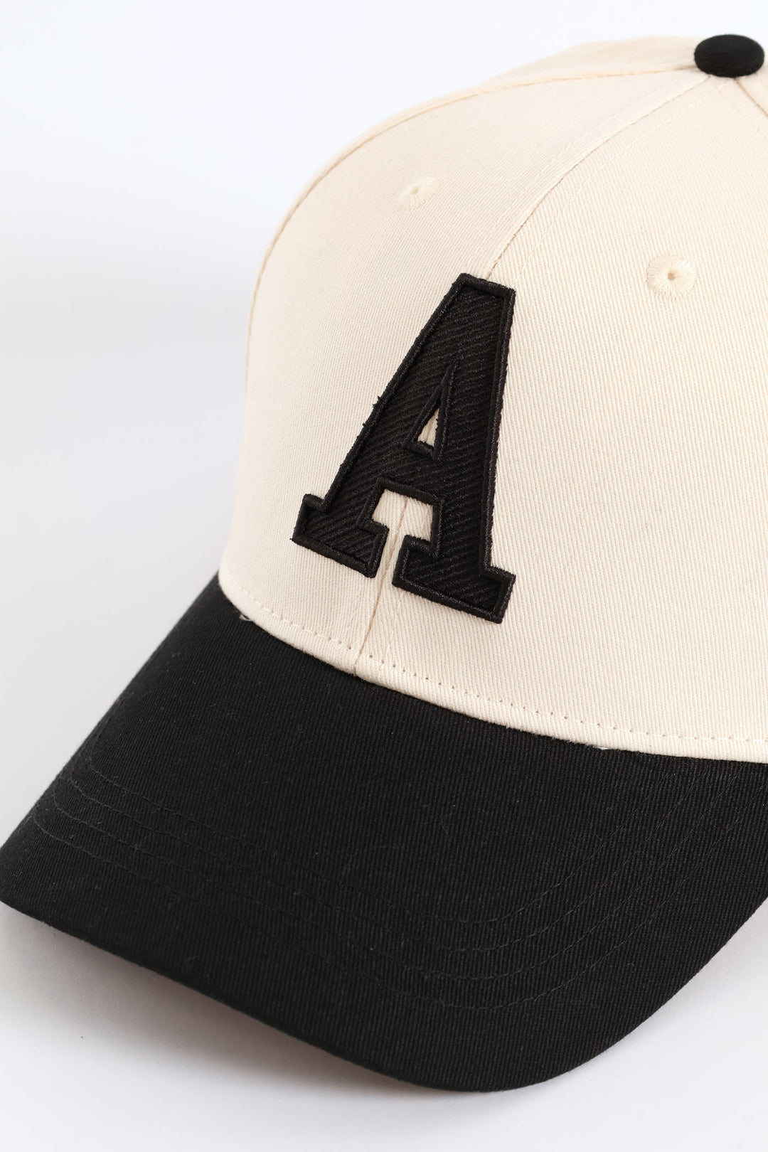 Colour Block Cap - Black/Beige