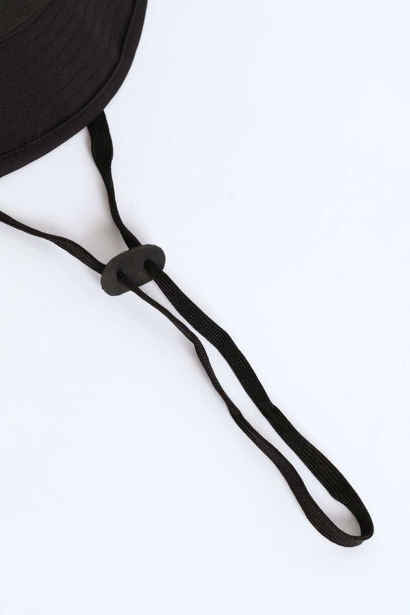 Drawstring Bucket Hat - Black