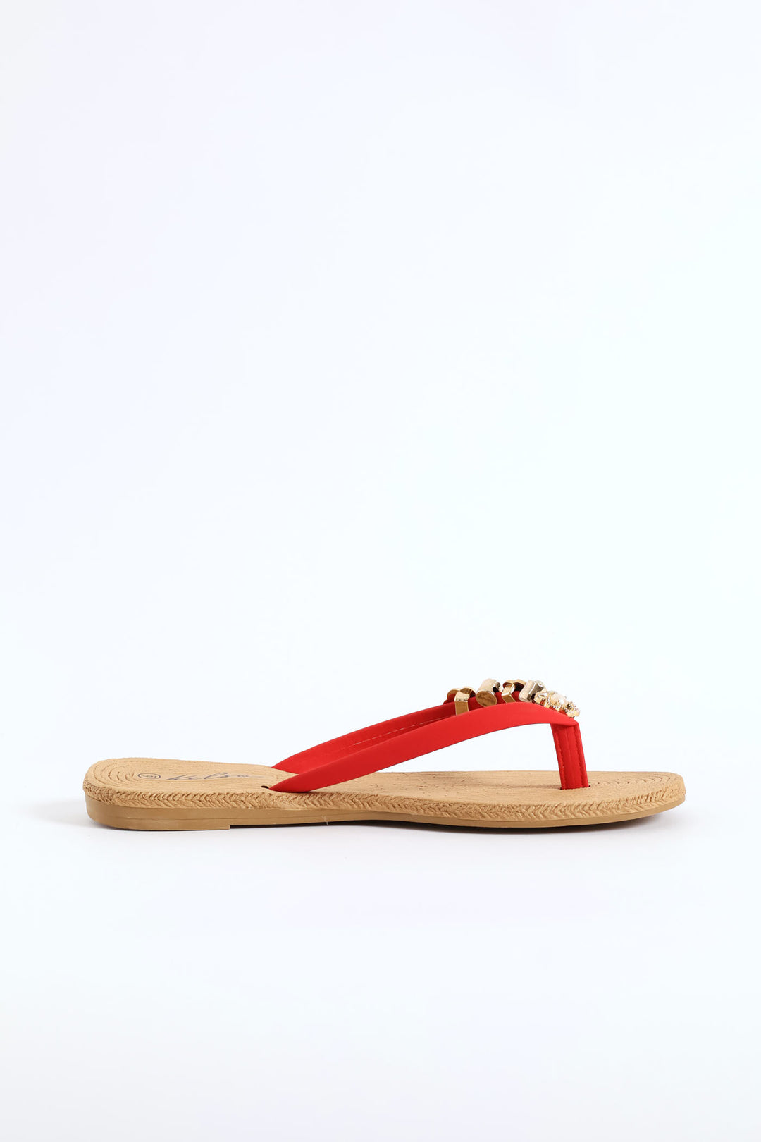 Diamante Trm Thong Sandal - Red