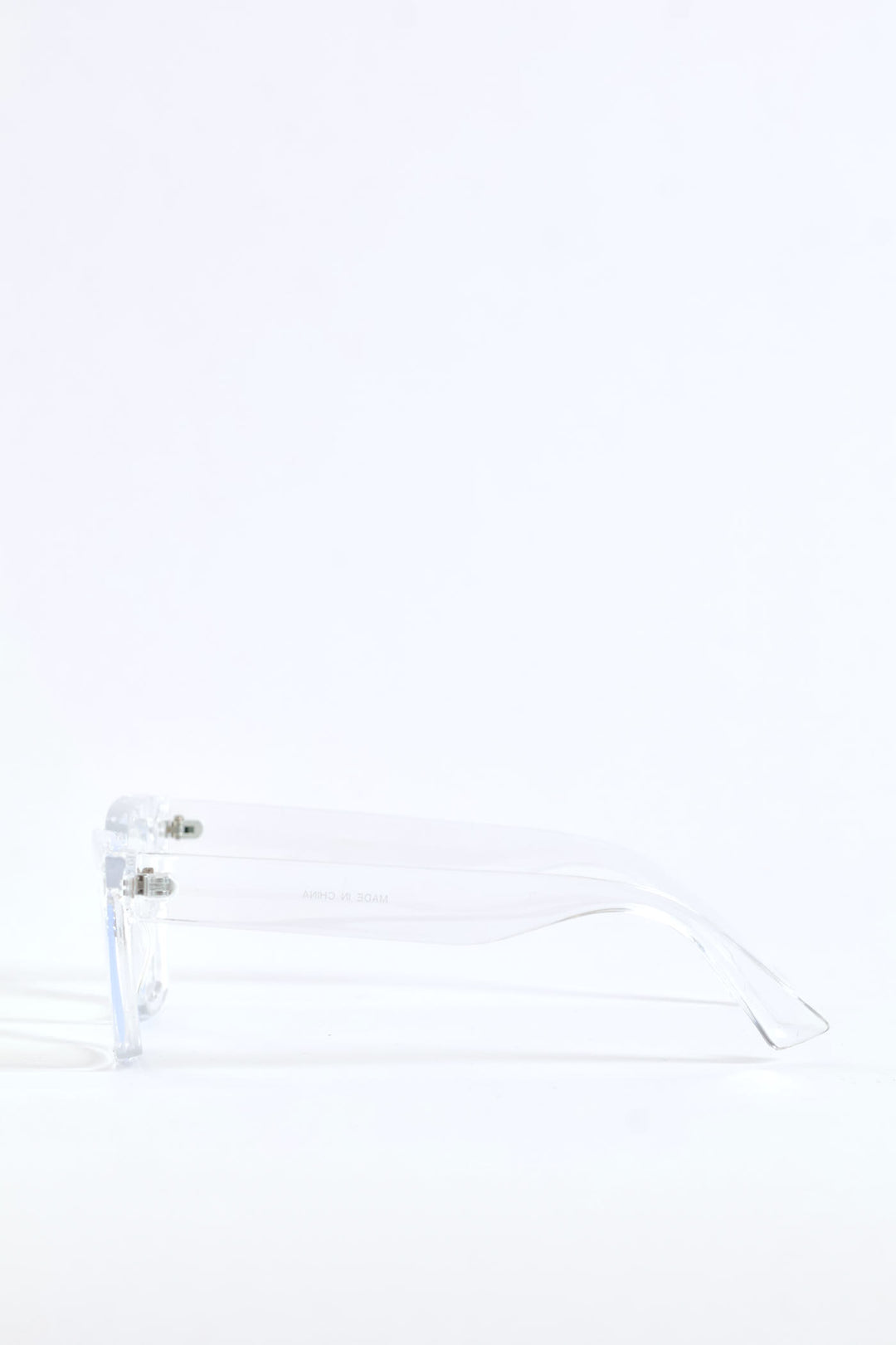 Chunky Square Cateye Glasses - Clear