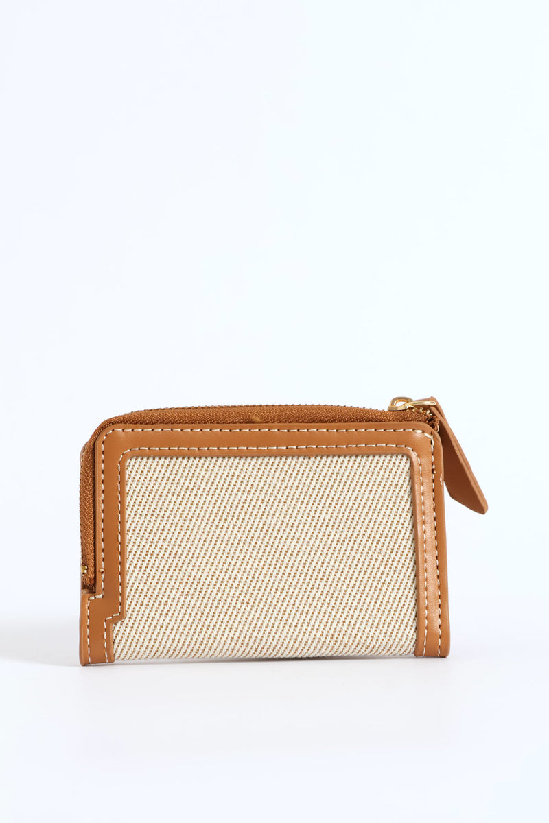 Canvas BiFold Purse - Tan