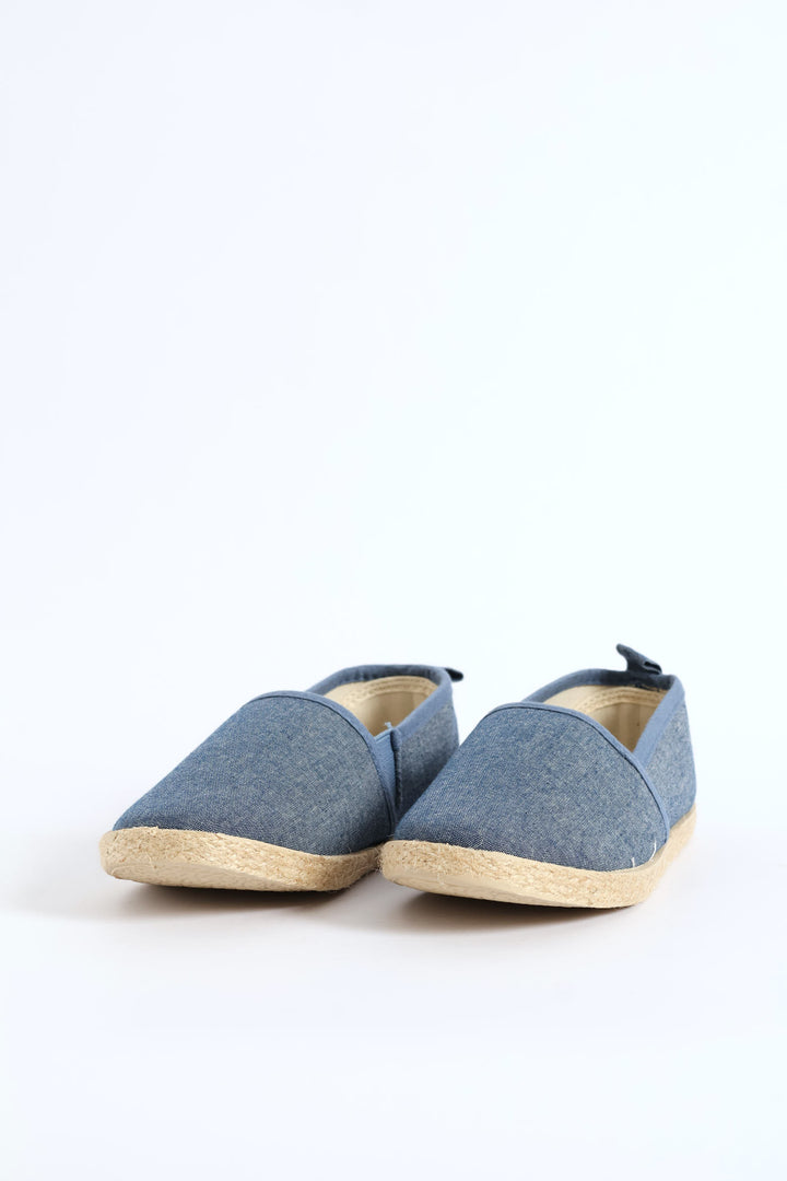 Boys Chambray Espadrille Sandal - Blue