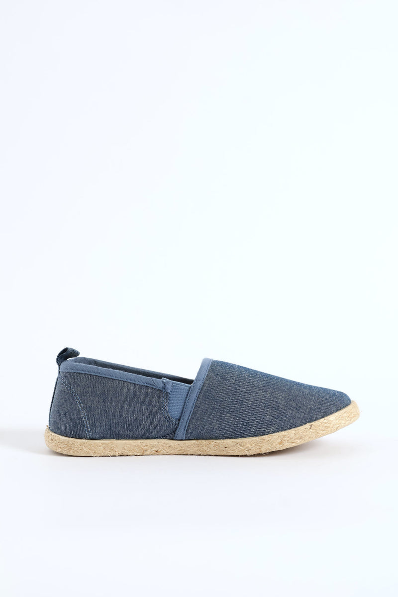 Boys Chambray Espadrille Sandal - Blue