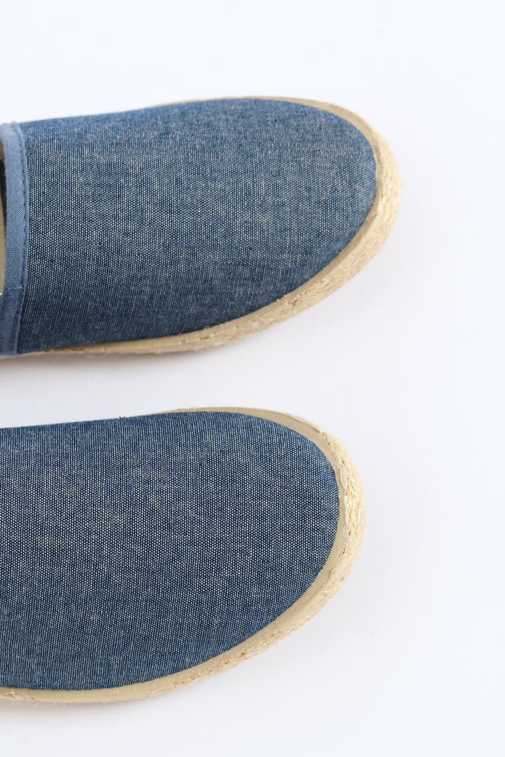 Boys Chambray Espadrille Sandal - Blue