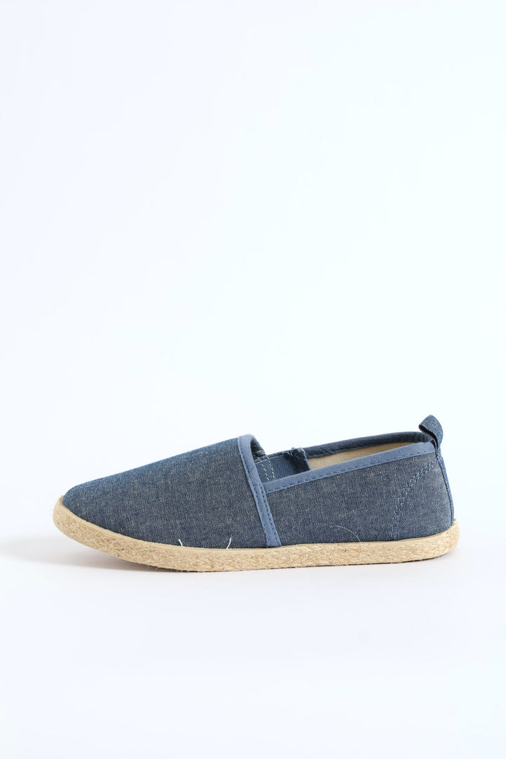 Boys Chambray Espadrille Sandal - Blue