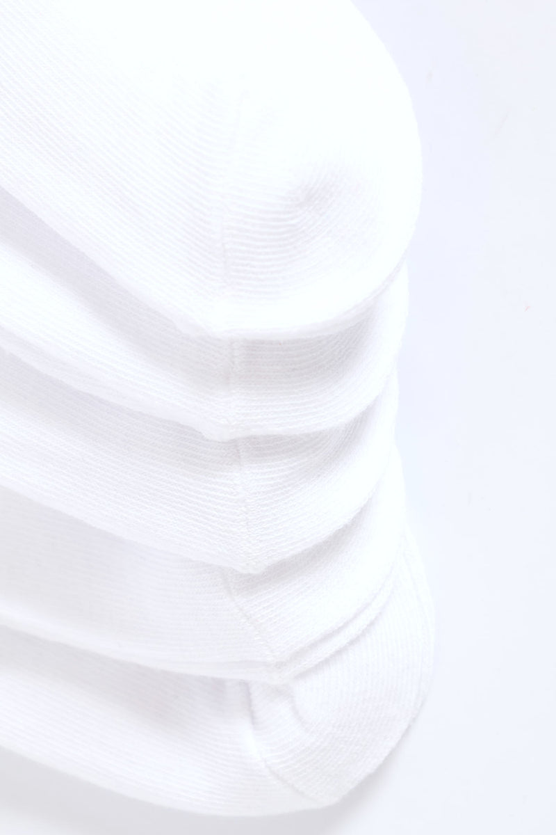 Boys 5 Pack Lucky Anklet Socks - White