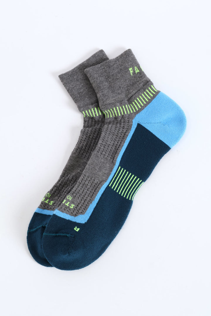 Stride Anklet Socks - Grey
