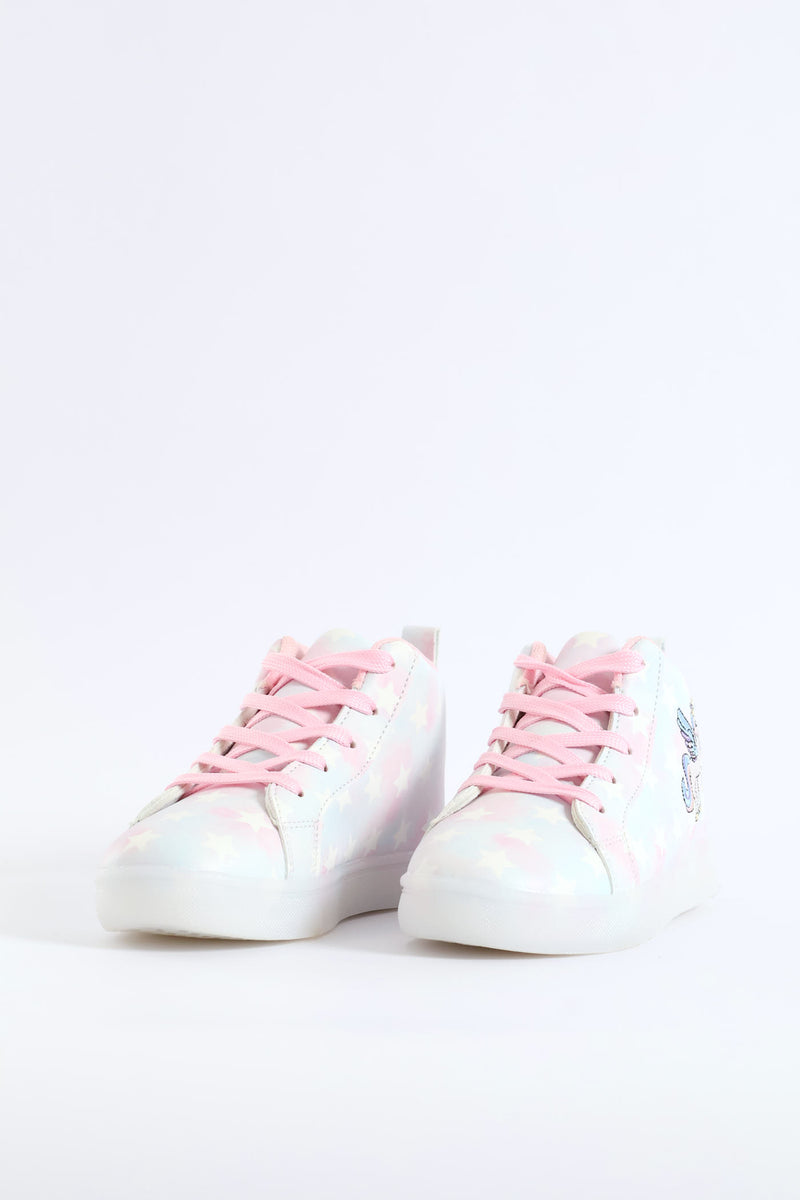 Girls Unicorn Light Up Hitop Sneaker - Multi