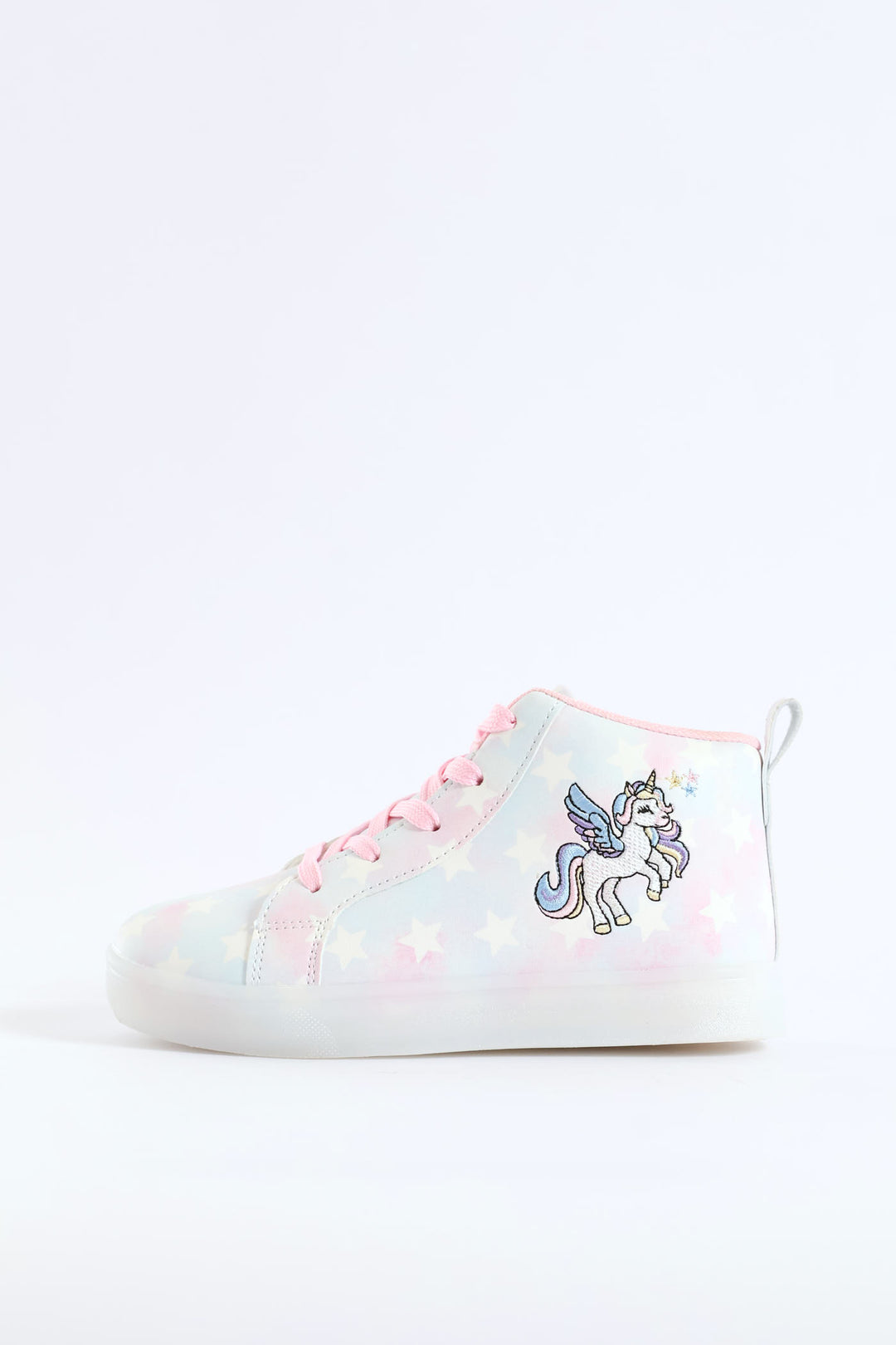 Girls Unicorn Light Up Hitop Sneaker - Multi