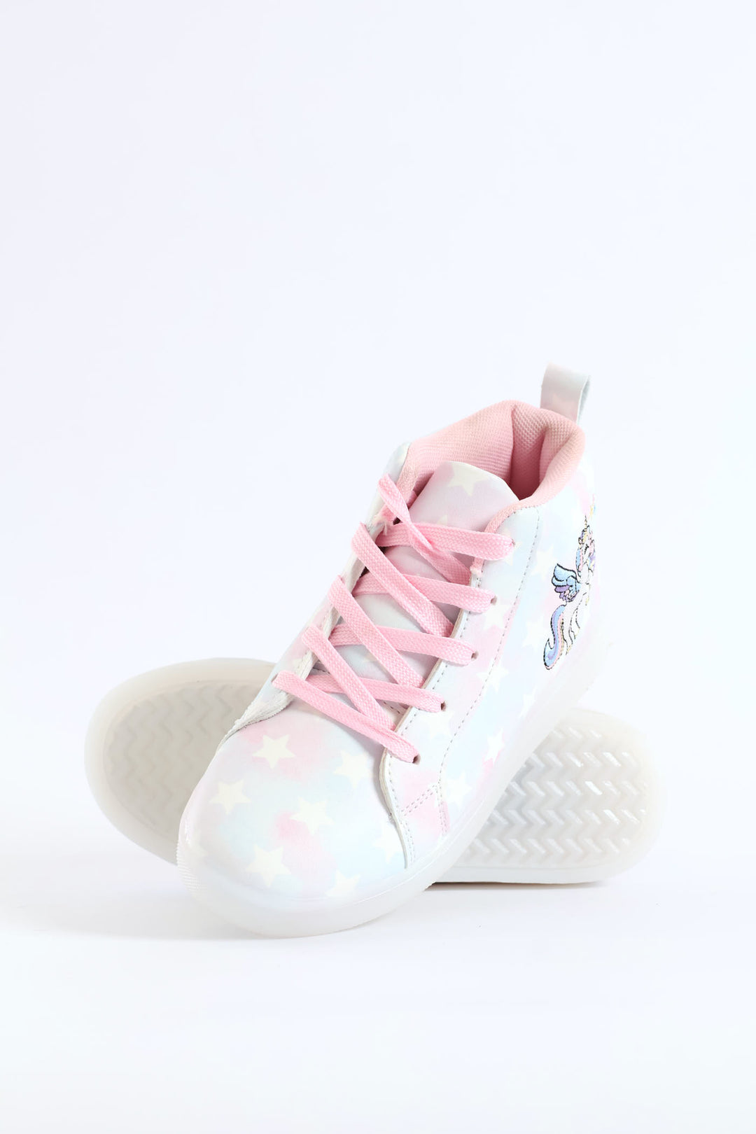 Girls Unicorn Light Up Hitop Sneaker - Multi