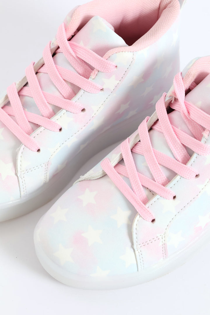 Girls Unicorn Light Up Hitop Sneaker - Multi
