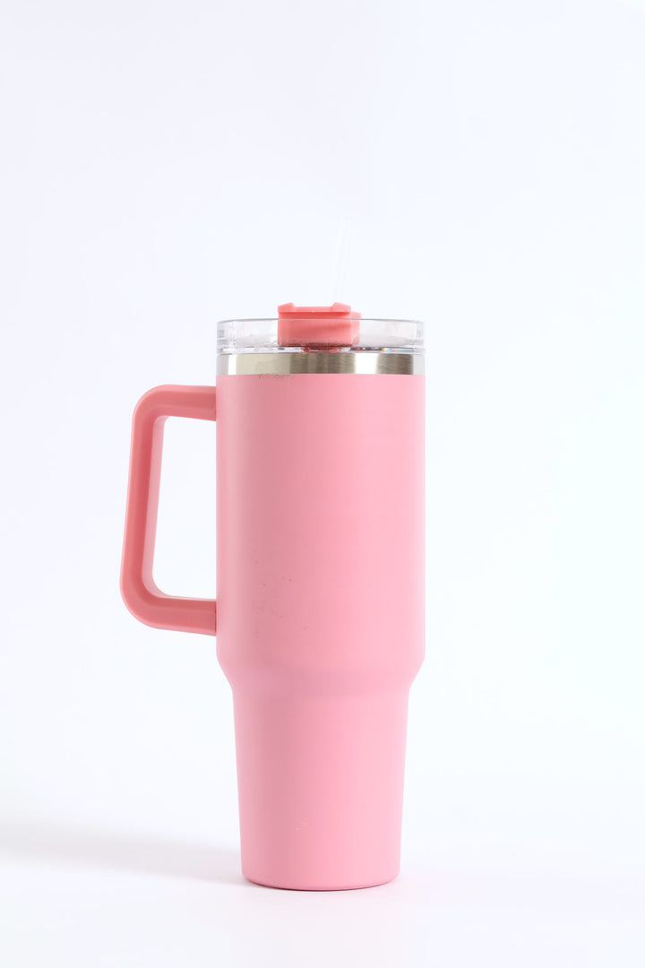 Large Metal Tumbler Flask - Pink