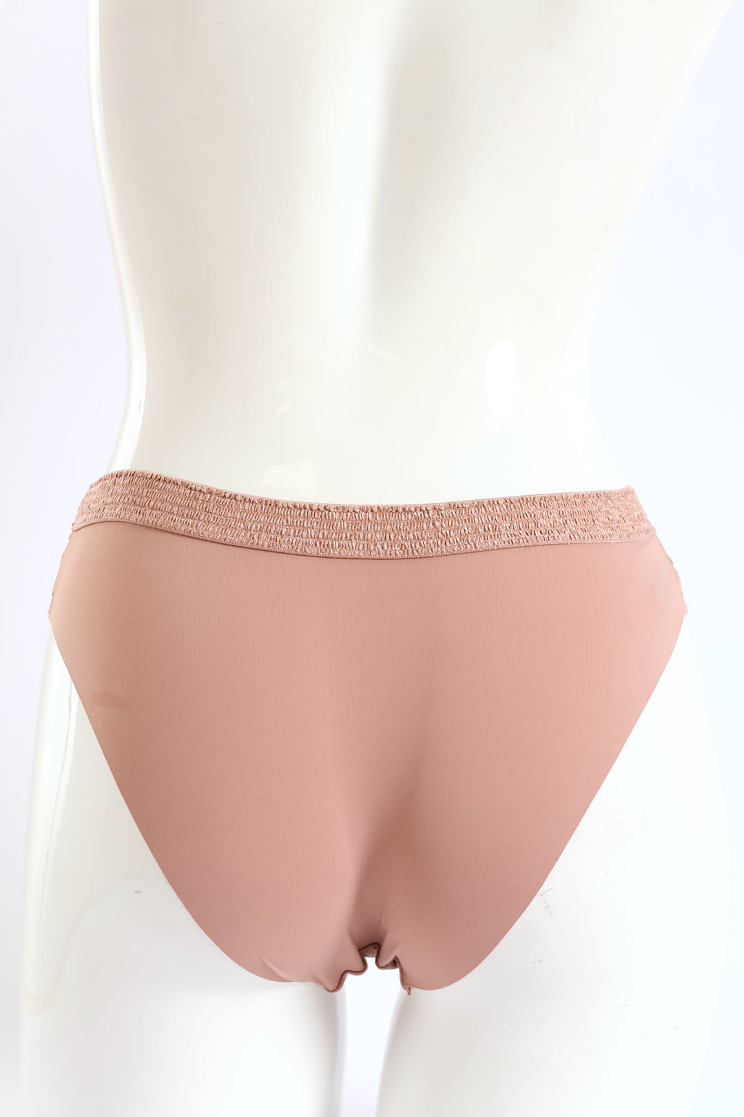 Microfibre & Lace Brazilian Panty - Blush