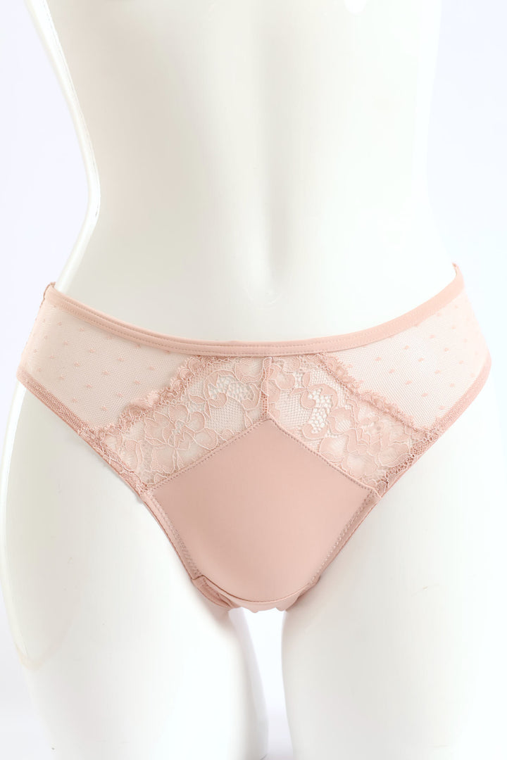 2 Pack Printed Bikini Panties - Sage/Pink