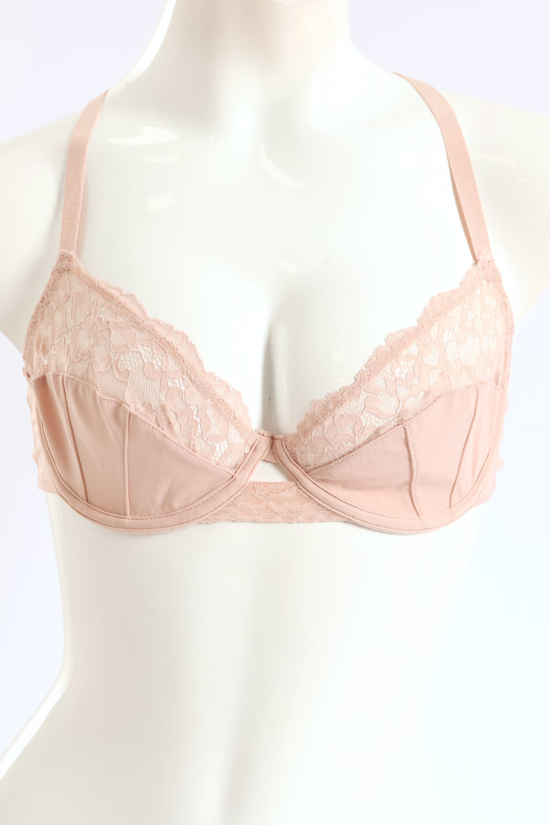 2 Pack Printed Wired Non-Padded Bra - Sage/Pink