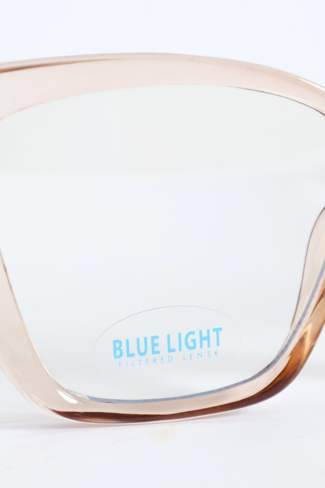 Bevelled Large Cateye Glasses - Light Grey