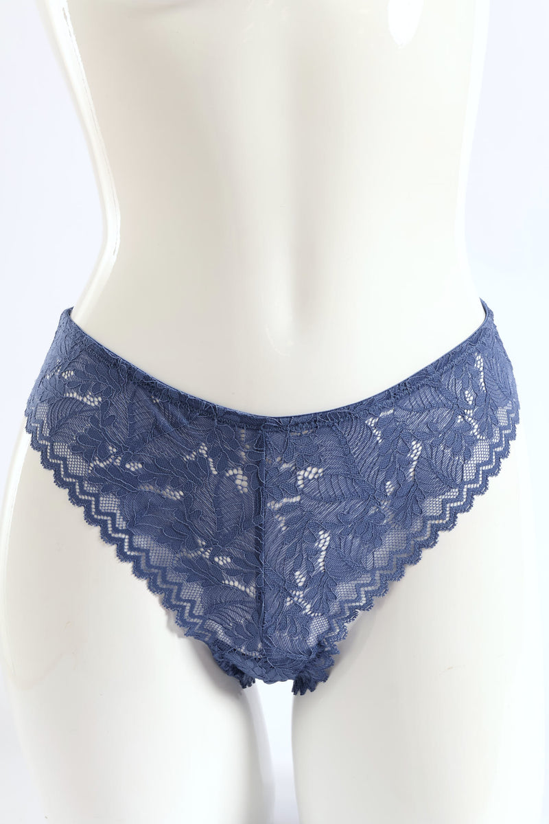 3 Pack Lace Brazilian Panties - Rose/Coastal/Fudge