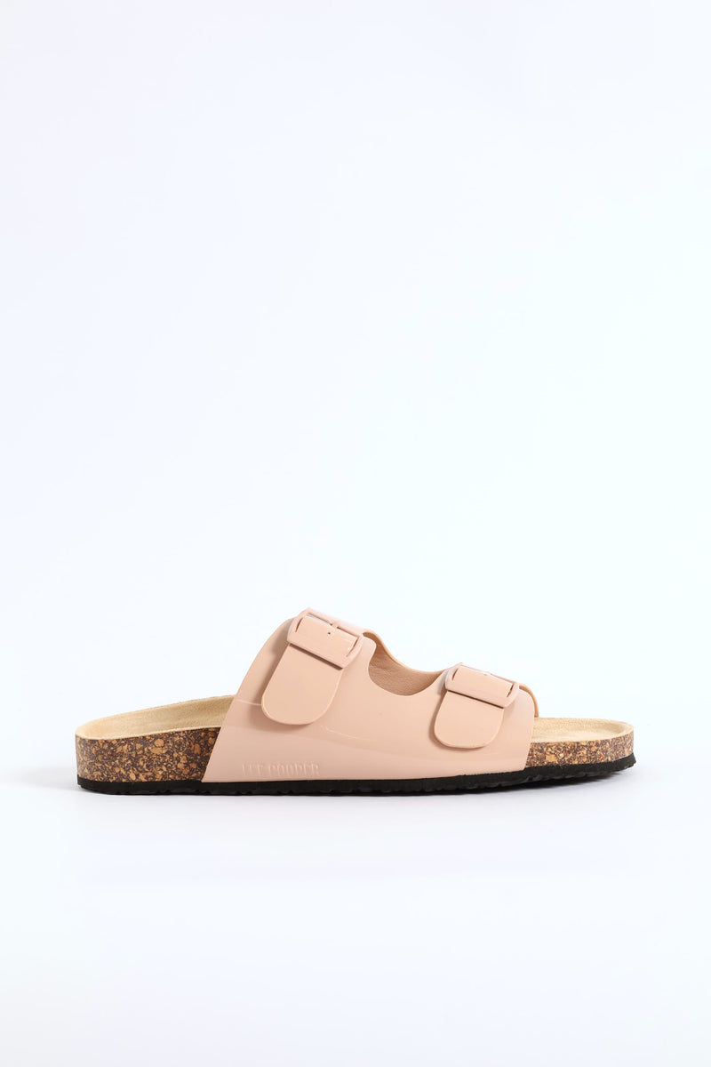 2 Strap Footbed Sandal - Beige