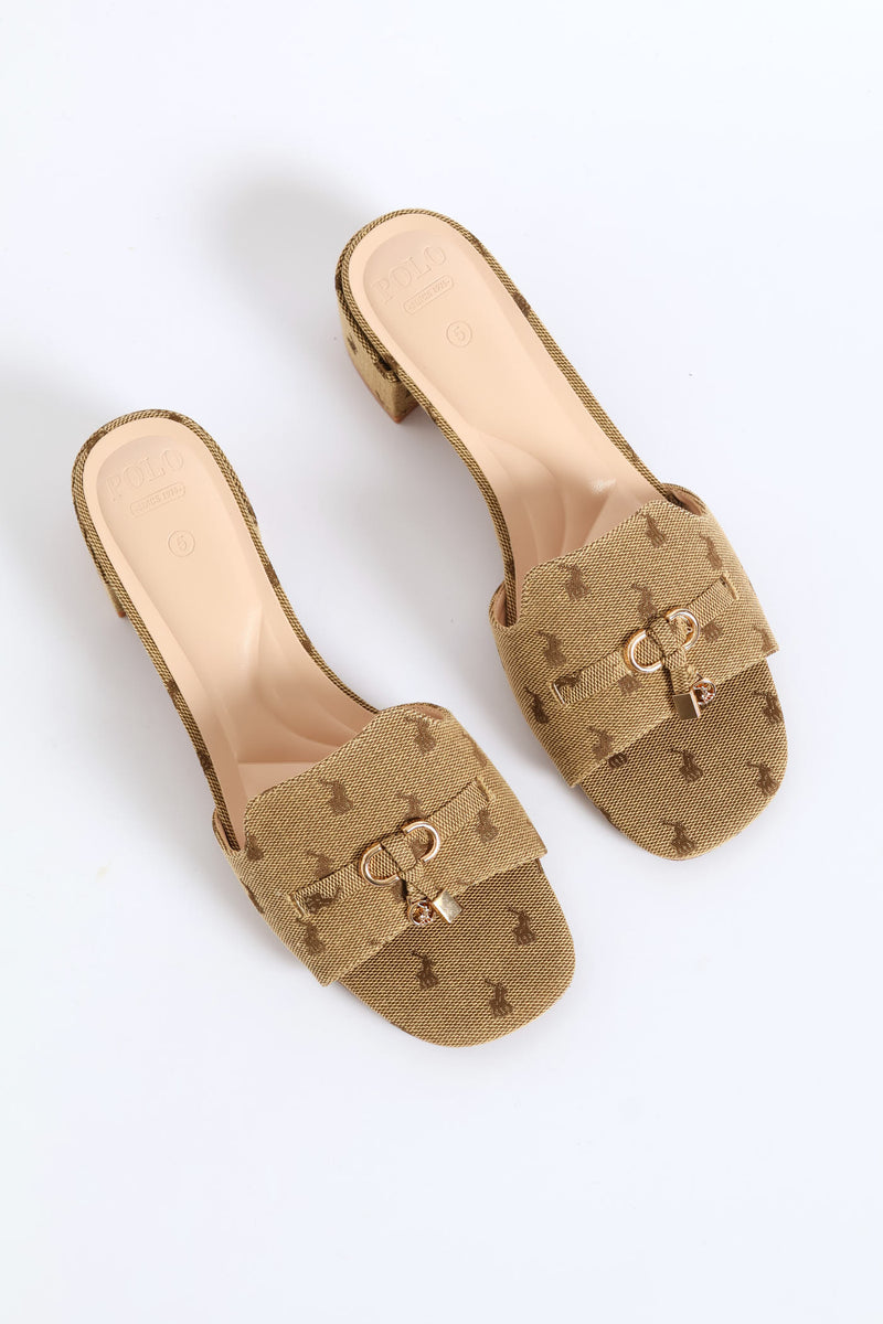 Block Mule Heel - Stone