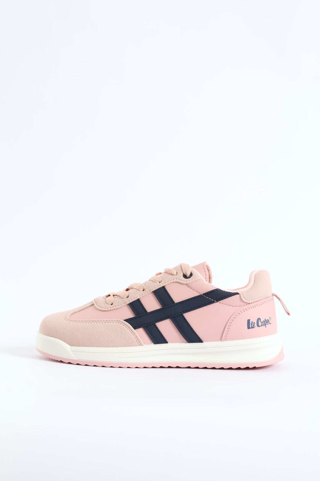 Toe Bumper Heel Print Lace Up Sneaker - Pink