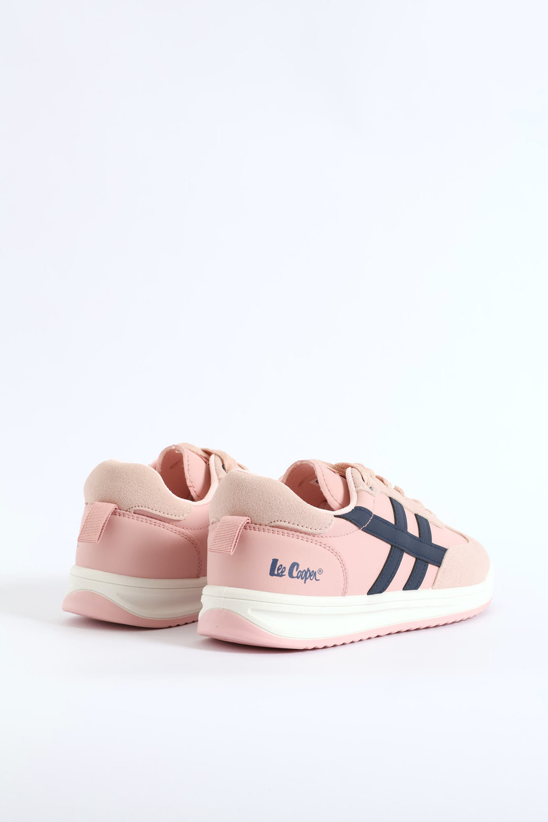 Toe Bumper Heel Print Lace Up Sneaker - Pink