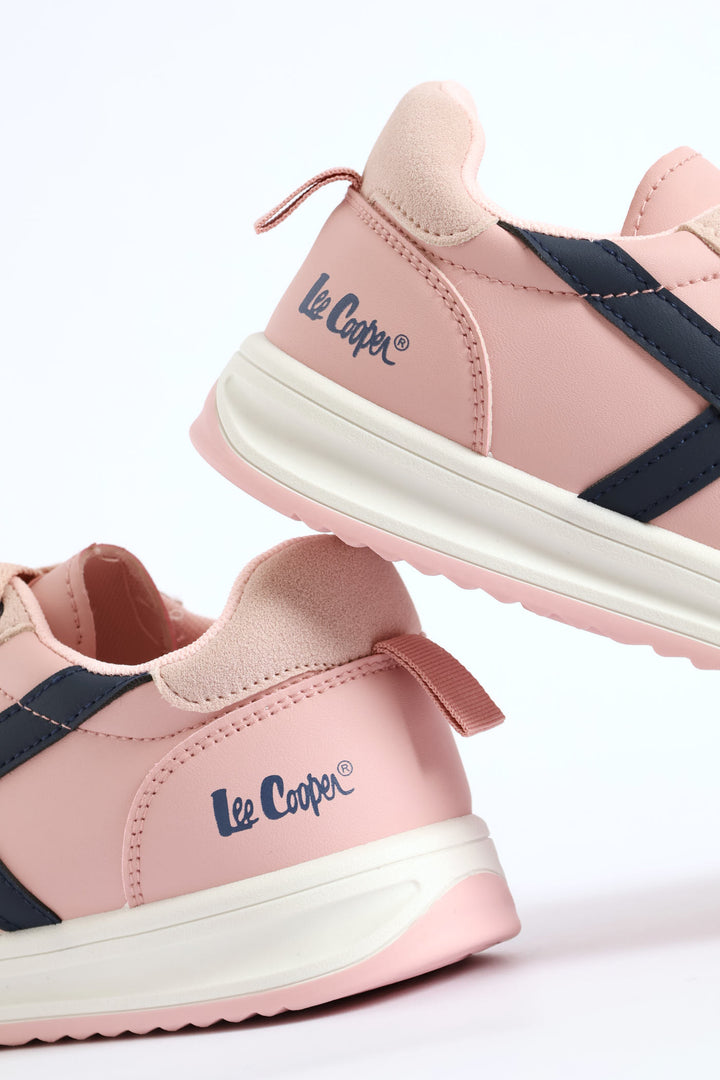Toe Bumper Heel Print Lace Up Sneaker - Pink