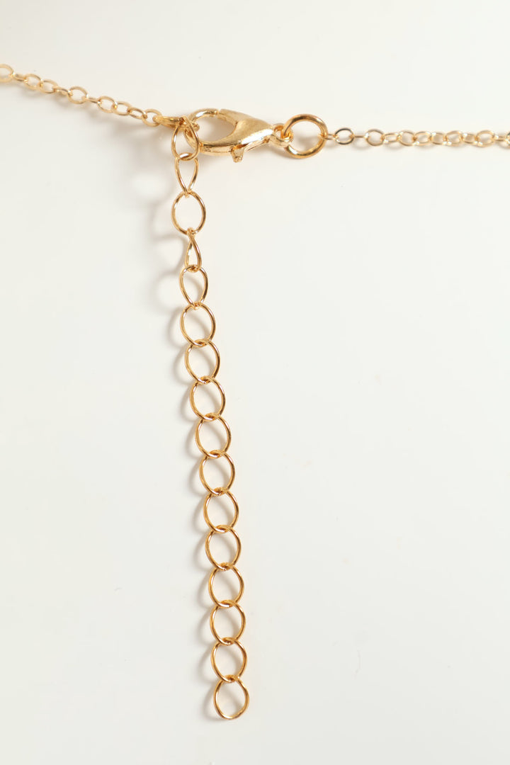Floral Pendant Necklace - Gold