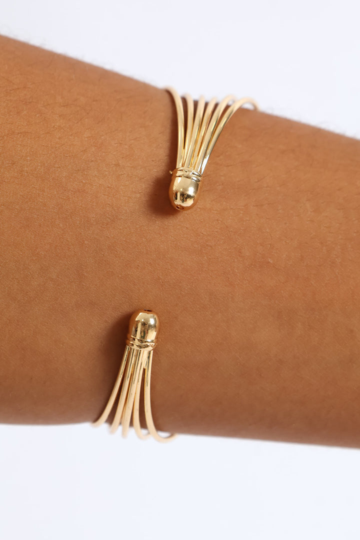 Diamante Multi Strand Cuff - Gold