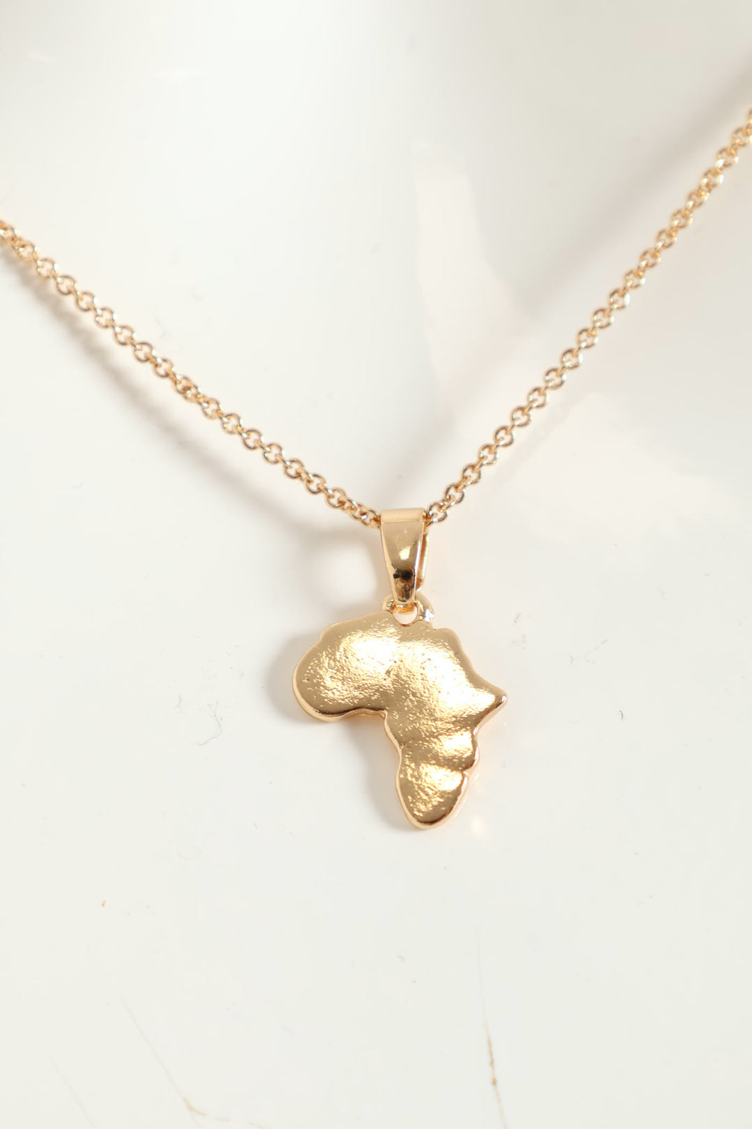 Africa Pendant Necklace - Gold